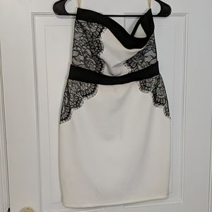 Black and white cocktail dress
